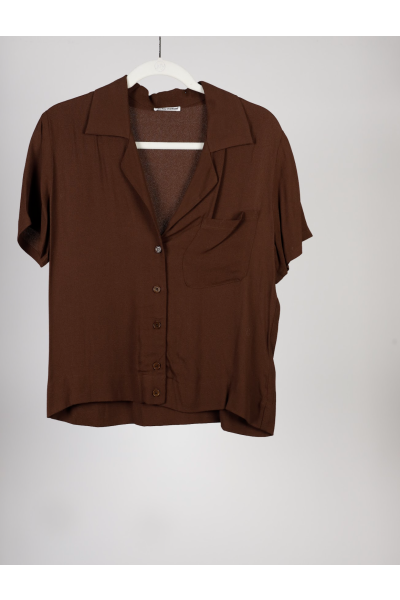 Reformation Brown Women's Collared Top